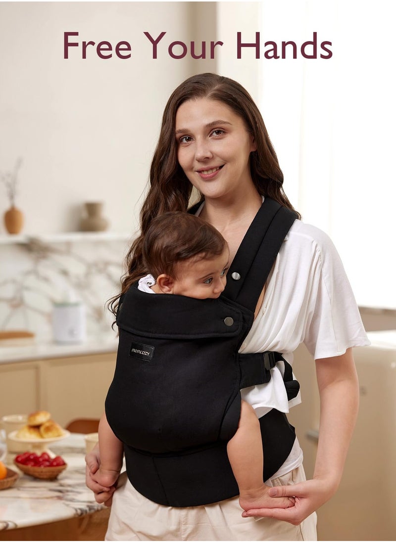 Momcozy - حاملة الأطفال من مومكوزي لحديثي الولادة وحتى الأطفال الصغار - حاملة أطفال مريحة وخفيفة الوزن تزن من 7 إلى 44 رطلاً، سهلة الارتداء، مثالية للأبوة بدون استخدام اليدين، دعم معزز لأسفل الظهر - Image 1