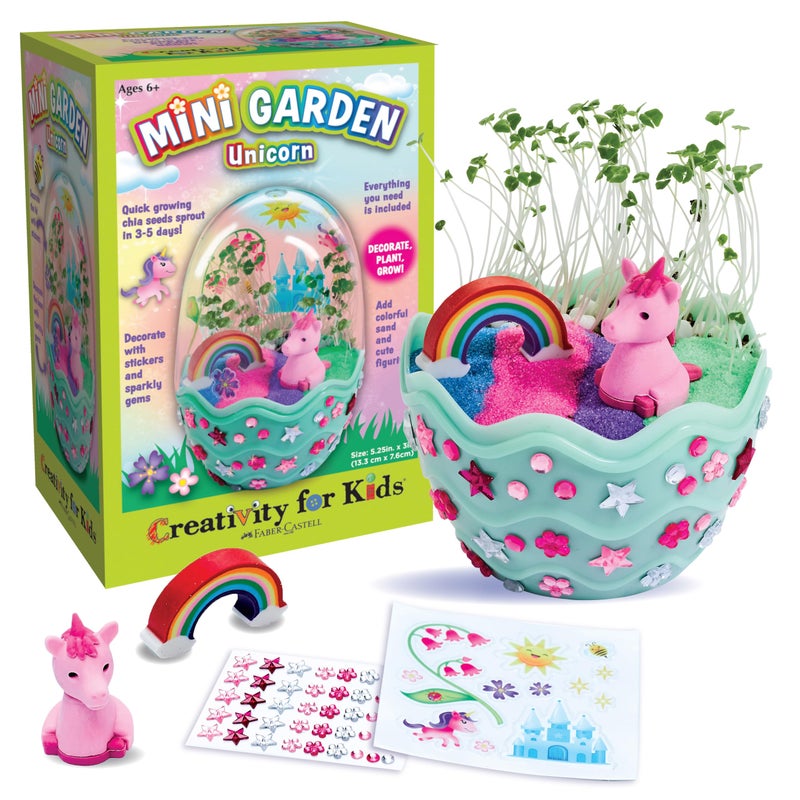 Creativity for Kids Mini Garden: Magical Unicorn Terrarium Kit - Unicorn Gifts for Girls, Kids Craft and Toy, Unique Holiday Stocking Stuffers (Ages 6+) - Image 1