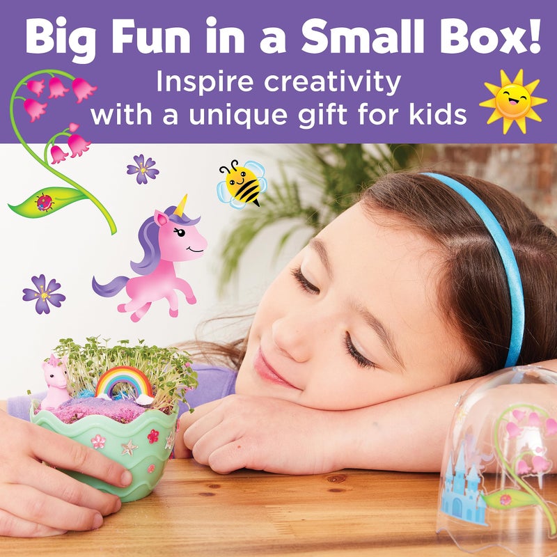 Creativity for Kids Mini Garden: Magical Unicorn Terrarium Kit - Unicorn Gifts for Girls, Kids Craft and Toy, Unique Holiday Stocking Stuffers (Ages 6+) - Image 3