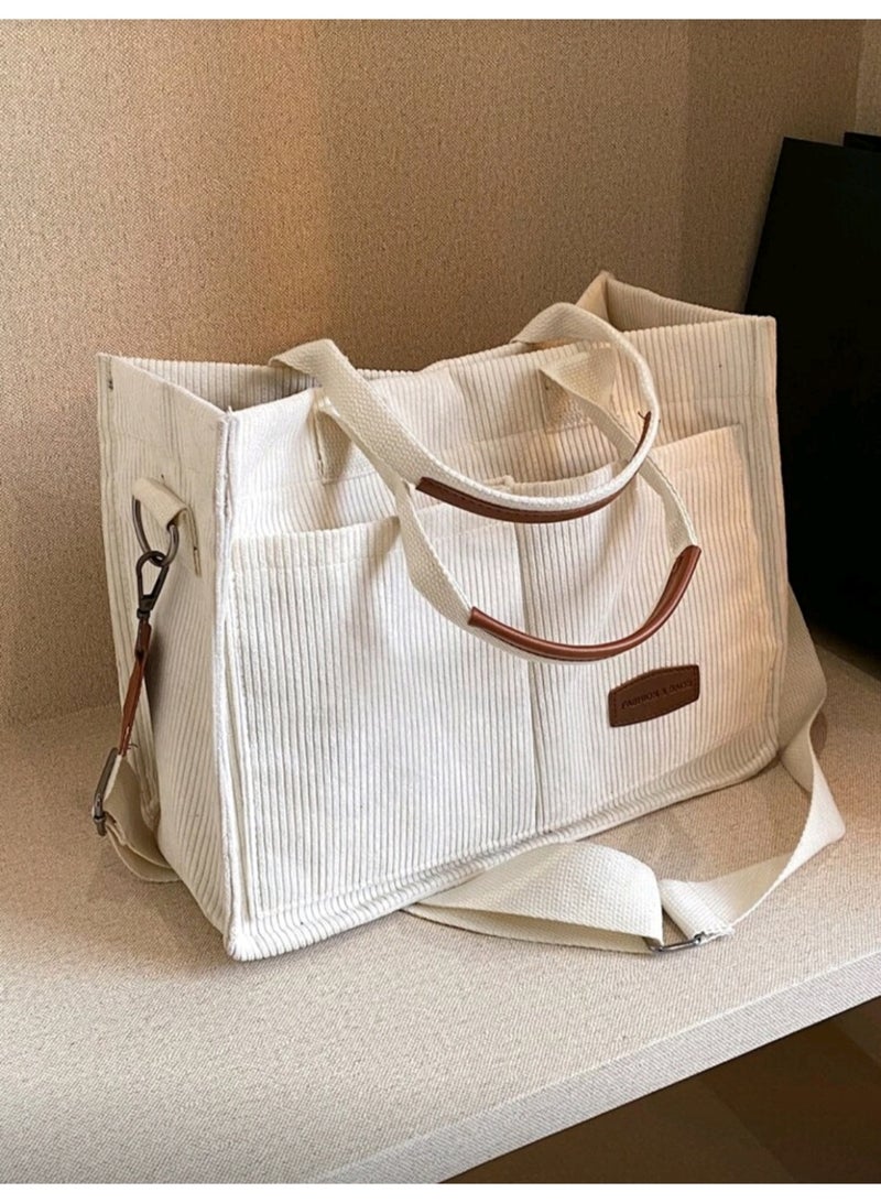 Women's Trend Shoulder Tote Bag Large Capacity Multi-purpose Messenger Bag, Perfect for School, Collage, Vacation, Beach & Daily Use - Image 1