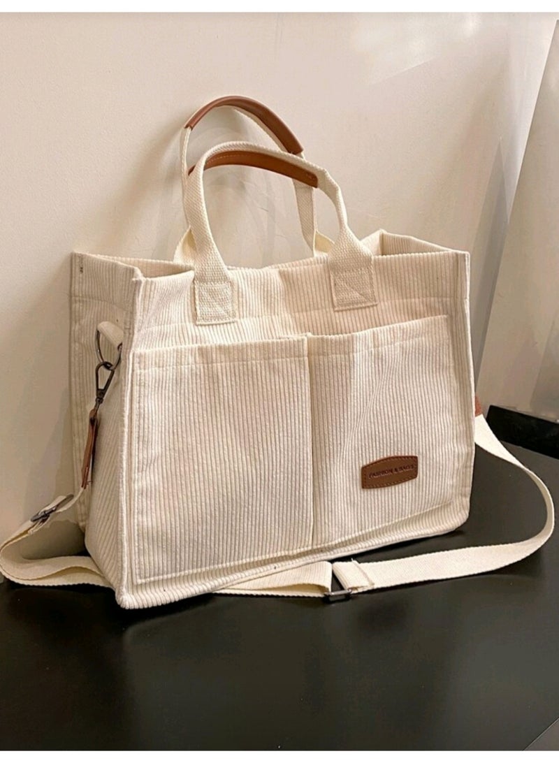 Women's Trend Shoulder Tote Bag Large Capacity Multi-purpose Messenger Bag, Perfect for School, Collage, Vacation, Beach & Daily Use - Image 2