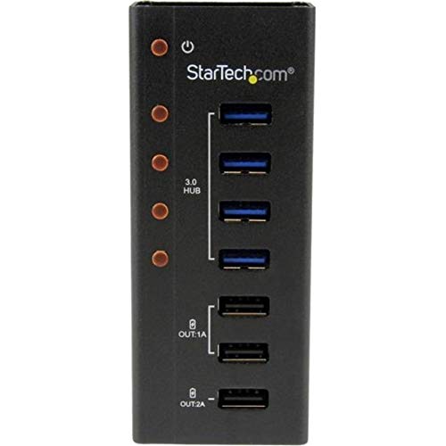 StarTech.com 7 Port USB 3.0 Charging Hub - 4 x USB-A, 3 x USB-A Dedicated Charging Ports - Powered Mountable USB Charging Station (ST4300U3C3) - Image 2