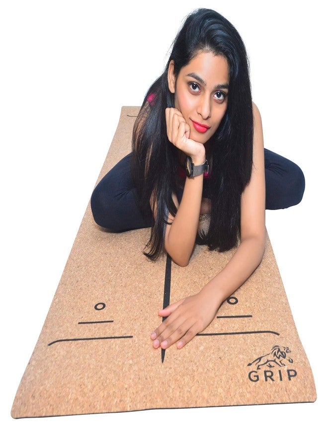 جريب بساط يوغا GRIP® | بساط تمارين | فلين | 24 بوصة × 72 بوصة | سمك 4 مم | تصميم ماندالا | صديق للبيئة | للرجال والنساء | للمنزل والنادي الرياضي - Image 1