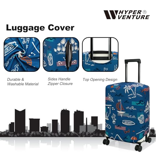 HYPER VENTURE Washable Luggage Cover - Fashion Suitcase Protector Fits 31-32 Inch Luggage (Hawaii Beach, XL) - Image 2