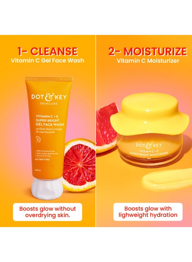 Dot & Key Vitamin C Daily Glow Boosting Skincare Combo (Moisturizer 60ml & Face Wash) | For Glowing Skin | All Skin Types | For Women & Men - Image 3