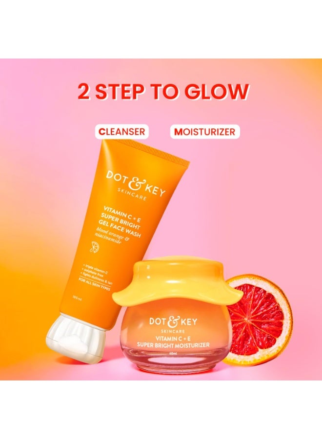 Dot & Key Vitamin C Daily Glow Boosting Skincare Combo (Moisturizer 60ml & Face Wash) | For Glowing Skin | All Skin Types | For Women & Men - Image 2