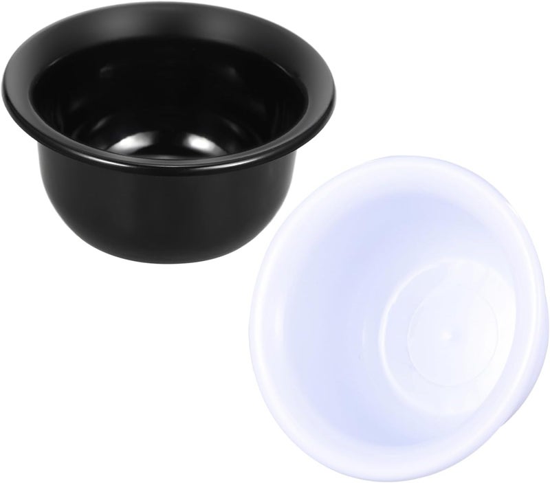lasenersm 2 Pieces Plastic Shaving Soap Bowl Shaving Soap Mug Bowl Shaving Bowl Shaving Foam Bowl Shaving Cream Bowl For Men 346 x 165 Inches White Black
