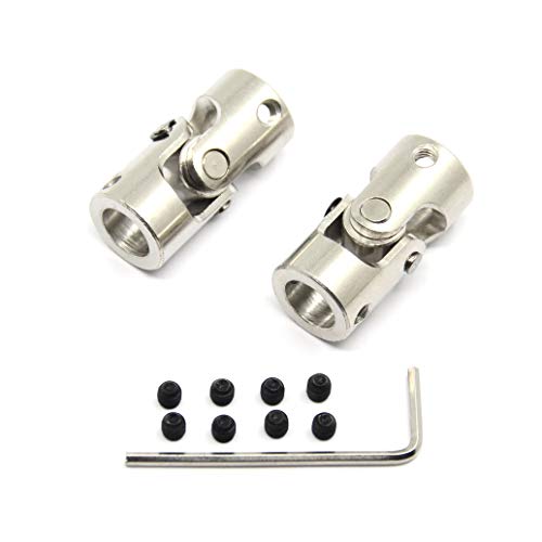 Befenybay 2 Pcs 10mm to 10mm Universal Joint Shaft Coupling with Screws for Motor - Image 5