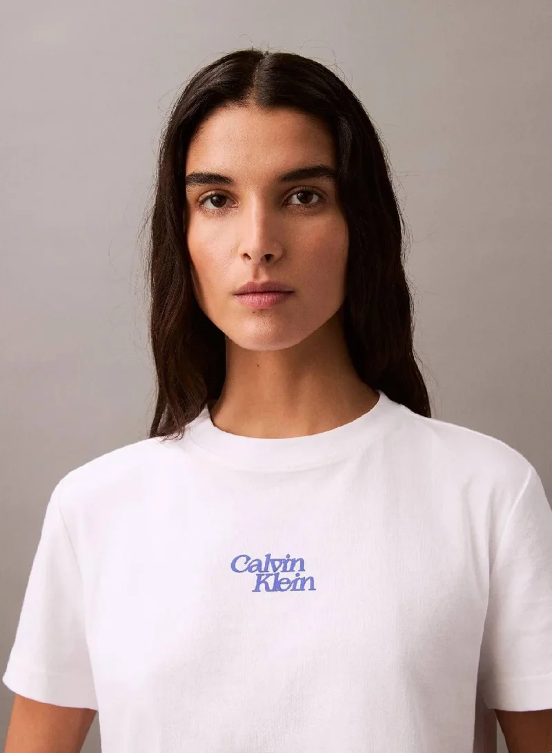Calvin Klein Jeans  Flock Logo T-shirt for Women | Best Price UAE
