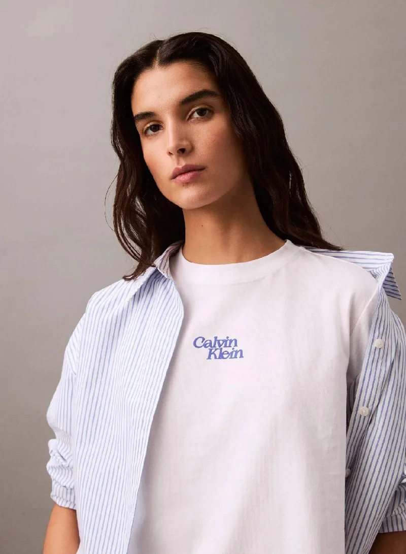 Calvin Klein Jeans  Flock Logo T-shirt for Women | Best Price UAE