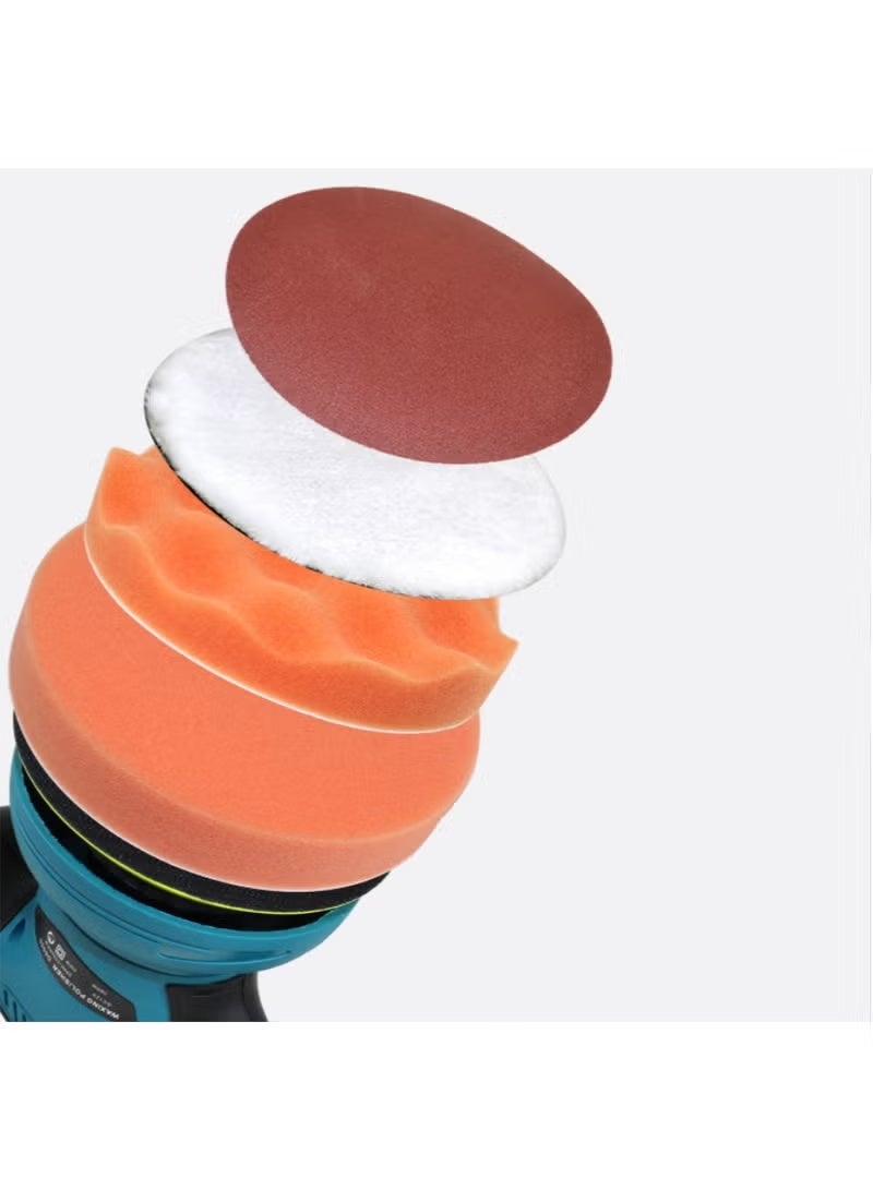 AOTUO نسخة محدثة من آلة تلميع السيارات المحمولة بقطر 5 بوصات، آلة صنفرة لاسلكية مع مجموعة وسادات إسفنجية [بطارية*2] - Image 4