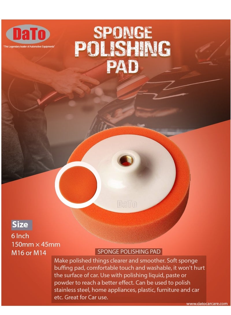 داتو  10+2 وسادة تلميع اسفنجية للسيارة مقاس 6 بوصة - Image 2