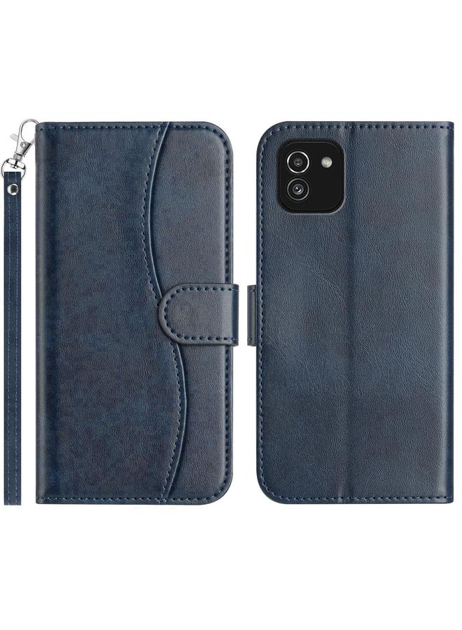 S-TOP Case For Samsung Galaxy A03 Dual-Folded S-shape Leather Phone Case - Image 1