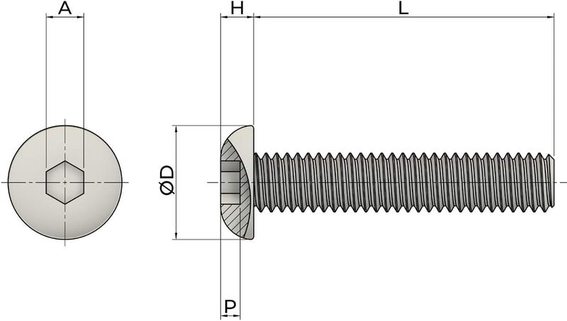 Fullerkreg 100 Pcs M4-0.70 x 16mm Button Head Socket Cap Bolts Screws, 18-8 Stainless Steel, Allen Hex Drive, ISO 7380, by ,Come in a Plastic Case - Image 5