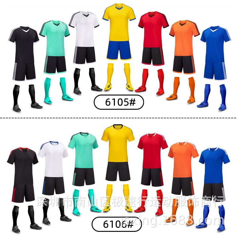 Football Clothes Children'S Men'S And Women'S Sports Suit Summer Breathable Short-Sleeved Football Training Jersey For Primary And Middle School Students - Image 4