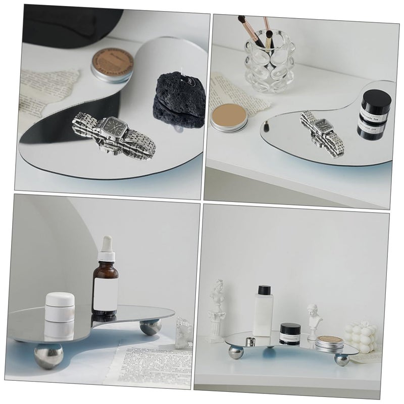 PRETZYOOM Acrylic Perfume Tray Stand Photography Backdrop Prop Aromatherapy Organizer Reflective - Image 3