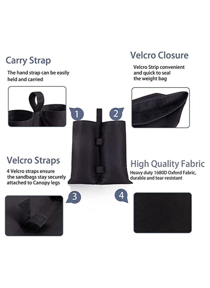 SYOSI - Canopy Weight Bags, 4 Pack Double-Stitched Sand Bags for Canopy Legs, Tent Weights for Legs, Heavy Duty Gazebo Weights Sandbags for Patio Umbrella Base, Outdoor Pop Up Tent, Sun Shelter, Pool Ladder - Image 1