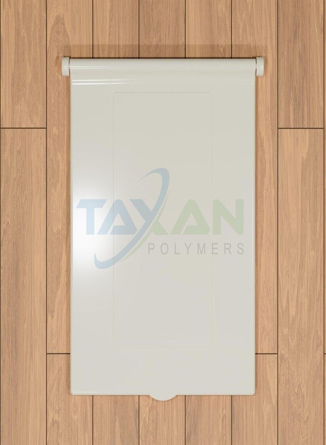 TAXAN POLYMERS غطاء مقعد المرحاض الهندي البلاستيكي من تاكسان بدون آلية إغلاق ناعم - غطاء مقعد مرحاض مربع - بتصميم أنيق وسهل التركيب مع طقم التركيب (56 سم × 12 سم، عاجي) - Image 5