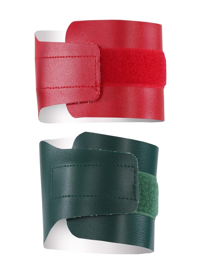 Matman Wrestling | Ankle Bands Pack of 4 | Tournament Ankle Band | Made in USA | Soft Vinyl 13” x 2.5” Wrestling Tournament Bands | Hook Loop Scoring Band | Green/Red - Image 2