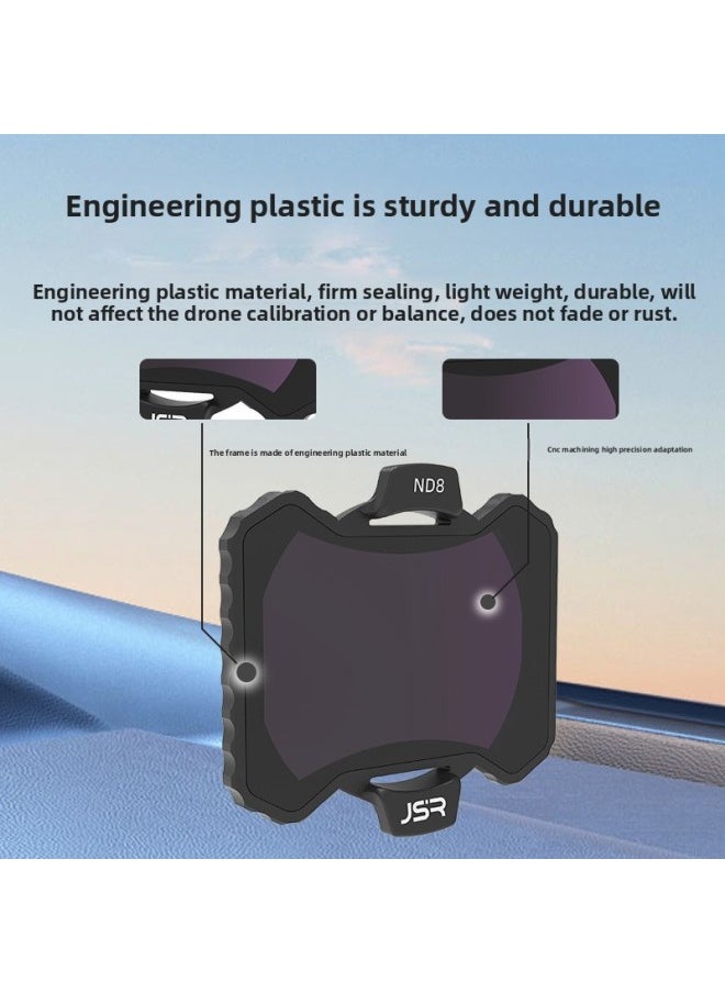 Generic - Applicable To For DJI Dajiang O4 Pro Sky End/AVATA 2 Filter UV Protection Mirror CPL Polarization ND Dimming Suit-Colour:Nd16 Light Reduction Filter - Image 1
