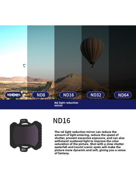 Applicable To For DJI Dajiang O4 Pro Sky End/AVATA 2 Filter UV Protection Mirror CPL Polarization ND Dimming Suit-Colour:Nd16 Light Reduction Filter
