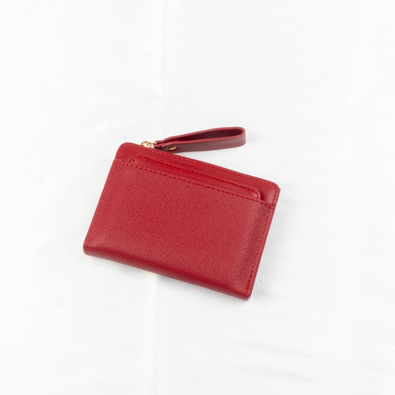 Leather Flip Wallet & Card Holder with Multiple Pockets + Separate Card Holder - Maroon - Image 1