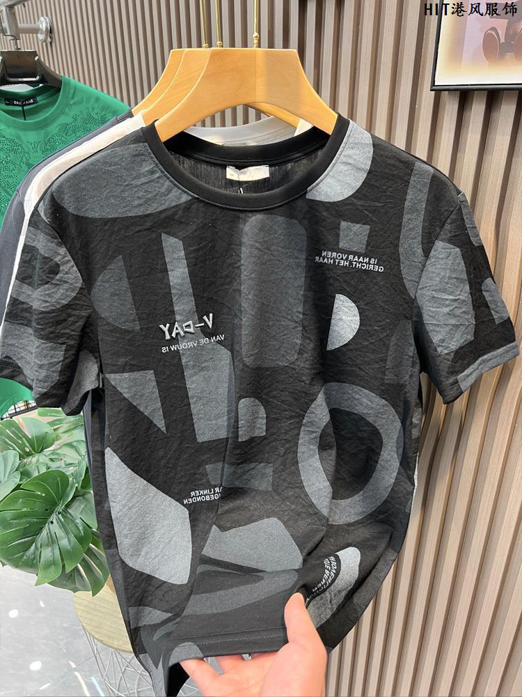 Thin T Summer Top Short-Sleeved T-Shirt High-End Men'S Embroidered European High Quality Short-Sleeved T-Shirt - Image 5
