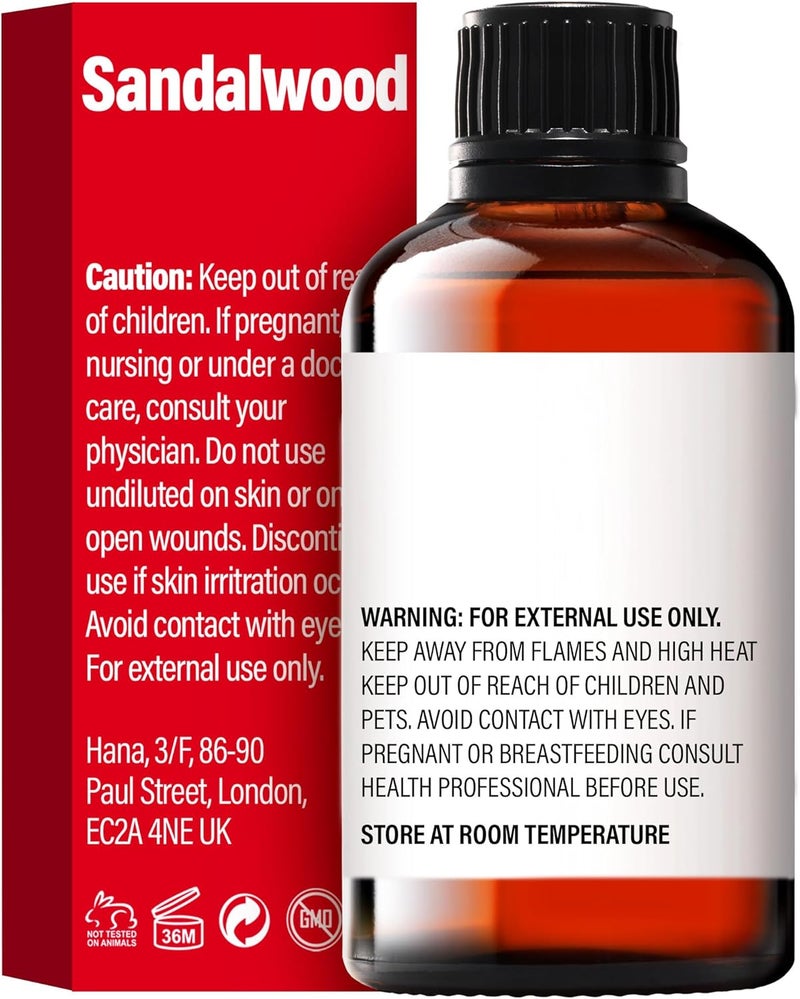 hana H'ana Sandalwood Essential Oil - 30ml (1 Fl Oz) for Skin, Diffuser, Hair, Massage, and Perfume - Image 2