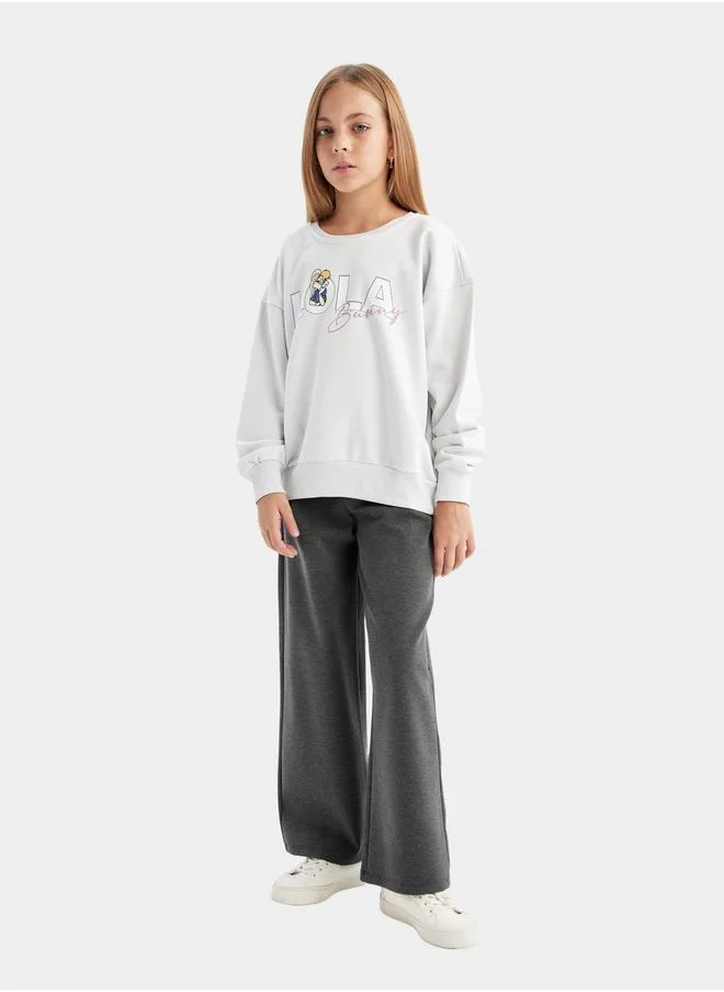 DeFacto Wide Leg High Rise Elastic Waist Joggers by Styli