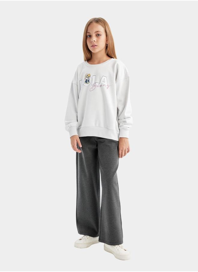 DeFacto - Wide Leg High Rise Elastic Waist Joggers by Styli - Image 1