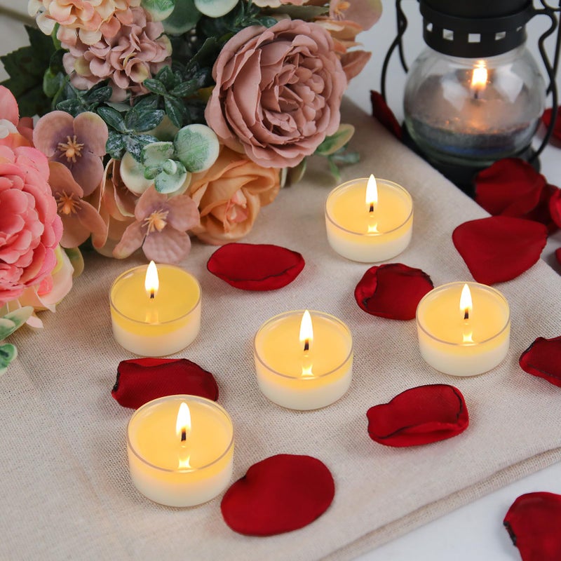 ginitiri Soy Tealight Candles 120 Pack, 6 Hours Long Burning Tealights Candles Bulk, Natural Soy Wax Tea Light Candle Paraffin-Free, Unscented Small Tea Candle for Emergency,Dinner - Image 3