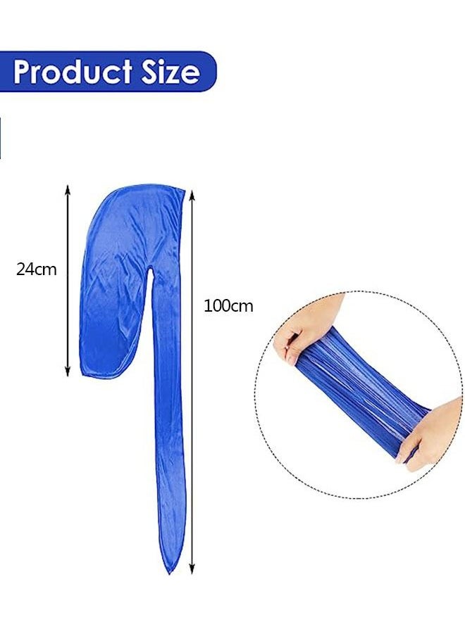 Ant - 2 Piece Soft Silk Headwrap Unisex, 360 Wave Cap Bandana Turban Hat with Long Tail and Wide Strap, Elastic Head Hat - Image 1