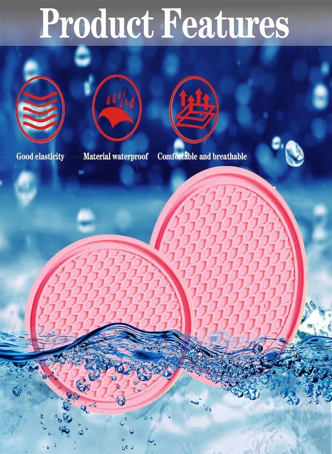 Sodcay 4 PCS Car Cup Holder Coaster, 2.75In PVC Anti Slip Cup Holder Insert Coaster, Honeycomb Waterproof Fixed Tea Coaster, Universal for Vehicle Interior Cup Mats (Pink) - Image 4