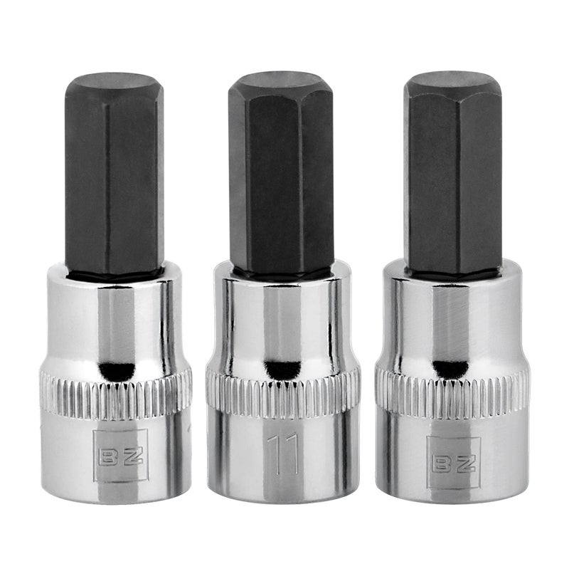 BRAZEN 11mm Hex Bit Socket/Allen Driver Three Pack (3/8" Drive, Short) - Image 4