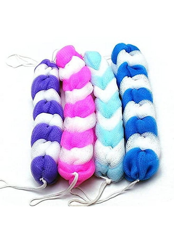ELECSA? Back Strap Scrubber Bath Shower Bars Mesh Puff Exfoliating Soft Loofah Brush 3pcs - Image 2