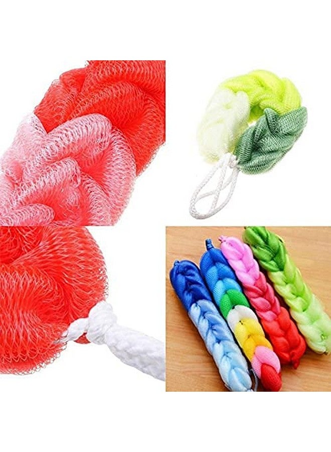 ELECSA? Back Strap Scrubber Bath Shower Bars Mesh Puff Exfoliating Soft Loofah Brush 3pcs - Image 3