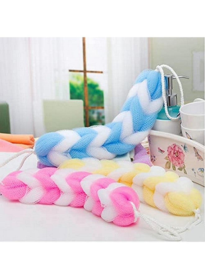 ELECSA? Back Strap Scrubber Bath Shower Bars Mesh Puff Exfoliating Soft Loofah Brush 3pcs - Image 4