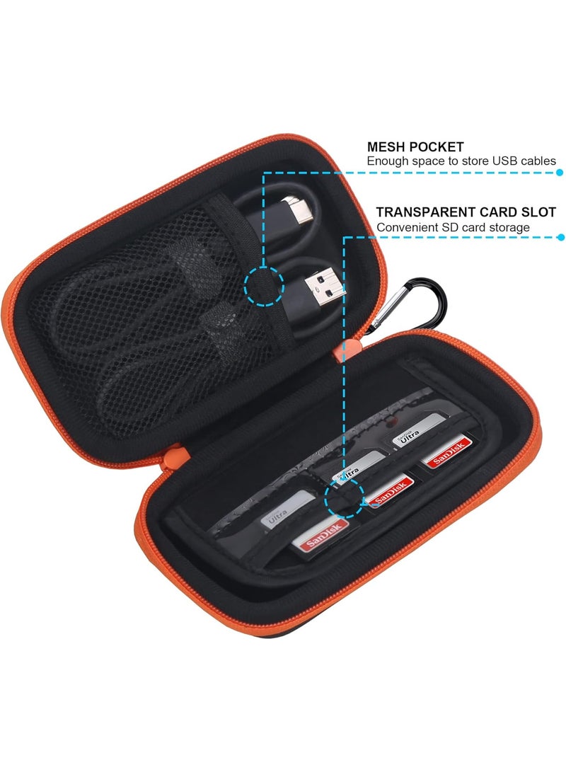 SPECTON Hard Carrying Case for SanDisk Extreme Pro/SanDisk Extreme Portable External SSD 500GB 1TB 2TB 4TB USB-C Solid State Drive EVA Shockproof Water Repellent Protective Storage Travel Bag, Orange - Image 3