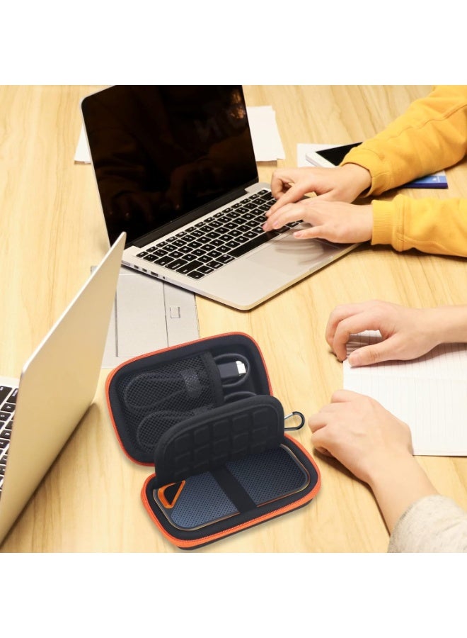 SPECTON Hard Carrying Case for SanDisk Extreme Pro/SanDisk Extreme Portable External SSD 500GB 1TB 2TB 4TB USB-C Solid State Drive EVA Shockproof Water Repellent Protective Storage Travel Bag, Orange - Image 2