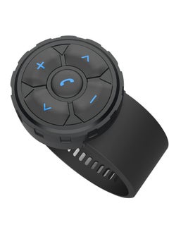 SYOSI Media Button Steering Wheel Remote Control for Car Bike Motorbike Boat IPX6 Waterproof Compatible Compatible for iPhone for Samsung Galaxy Any Android Device, Black  - Image 1