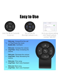 SYOSI Media Button Steering Wheel Remote Control for Car Bike Motorbike Boat IPX6 Waterproof Compatible Compatible for iPhone for Samsung Galaxy Any Android Device, Black  - Image 5