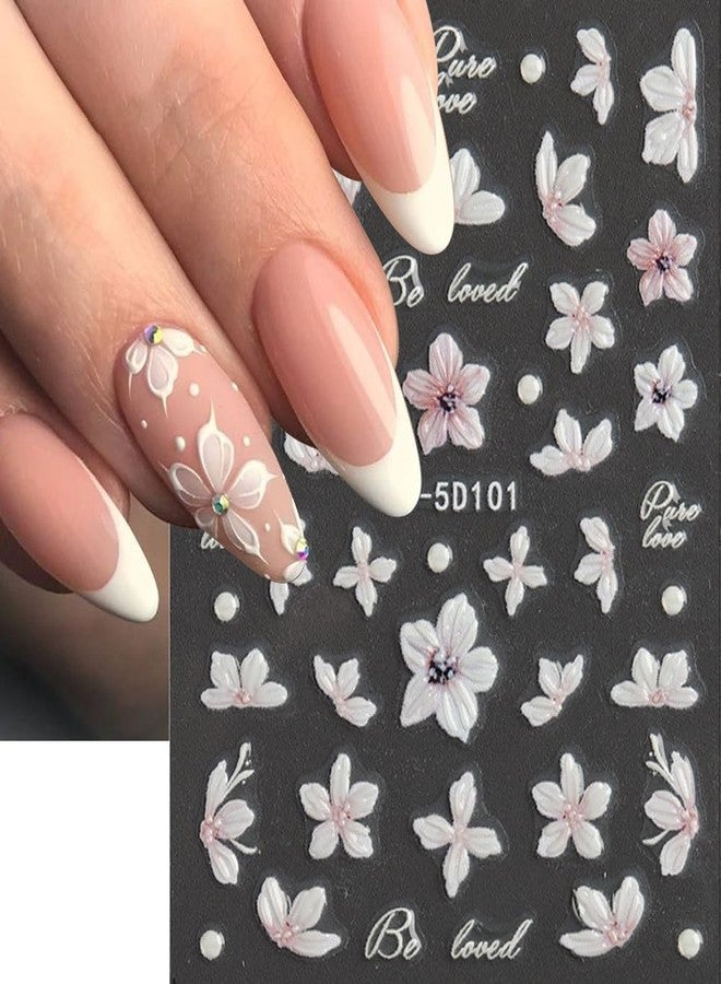 Dornail 5D Embossed Sakura Flower Nail Stickers - 6 Sheets, Cherry Blossom Petals, Pink Flowers, Spring Floral Nail Decals - Image 4