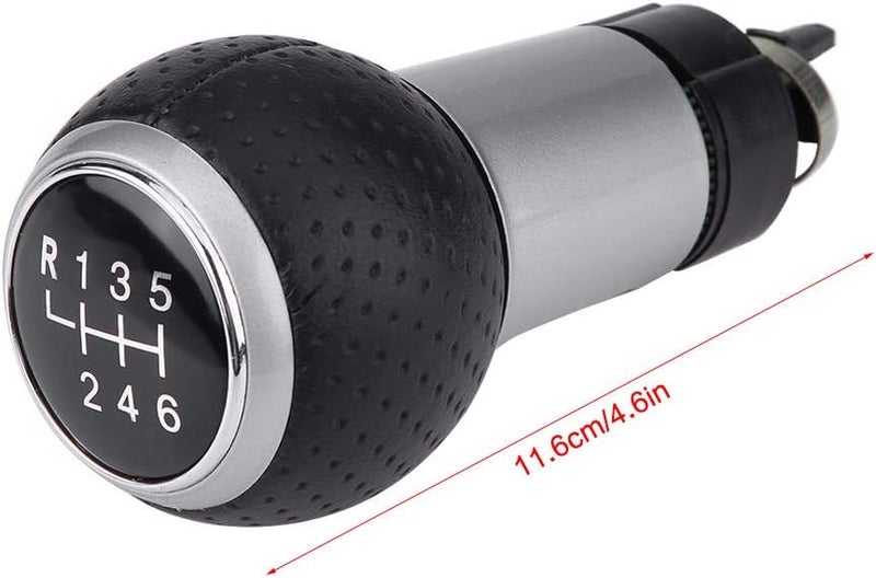 woobles 6 Speed Shift Knob Car Manual Gear Stick Shifter Head for A4 S4 B8 8K A5 8T Q5 8R for S LINE 2007-2015 (Silver) - Image 2