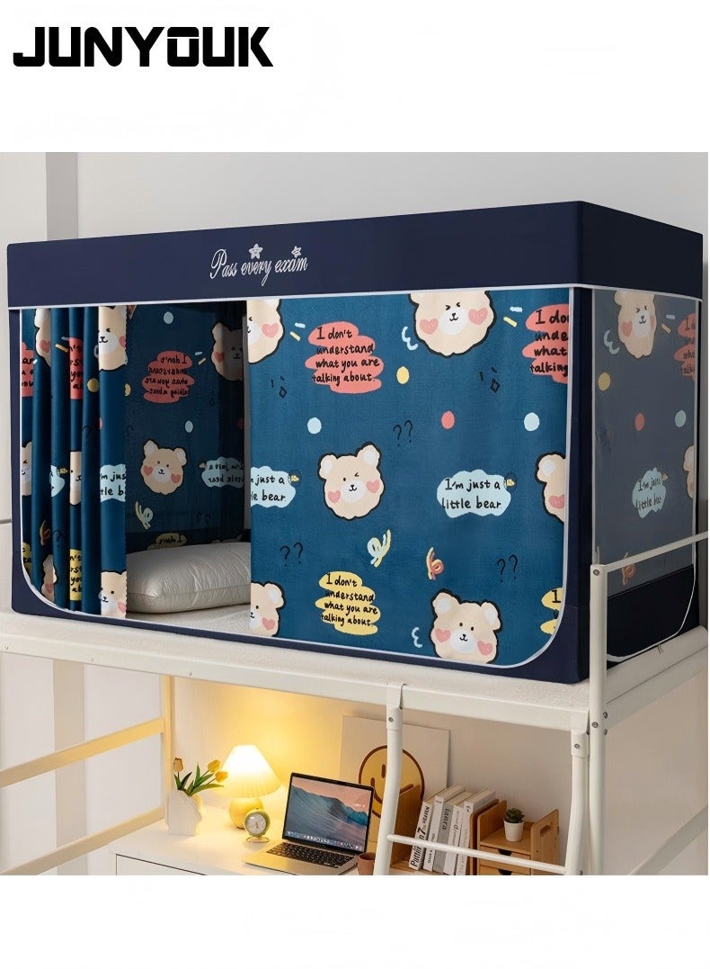 JUNYOUK Bed Canopy Tents Curtain Blackout Curtain Single Bed Tent Curtain Student Shading Cloth Bed Canopy Mosquito Net Student Sleep Privacy Protection - Image 1