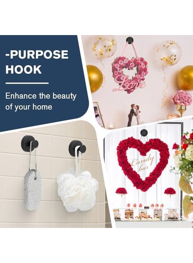 Golden 4PC Suction Cup Hooks For Wreaths On Glass No Drill Metal Towel Hangers - Image 5