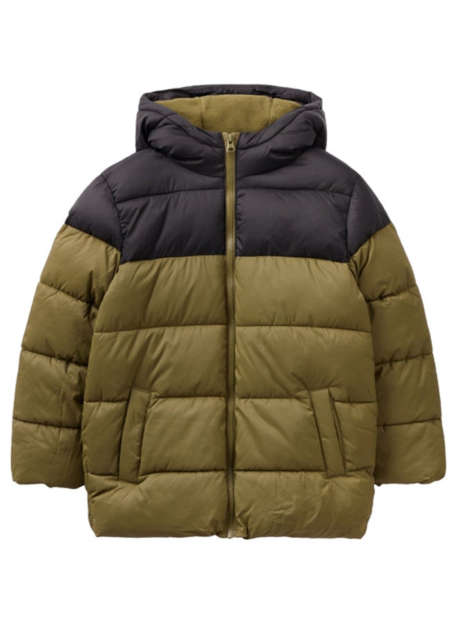 Benetton COLOR BLOCK JACKET WITH HOOD  - Image 1