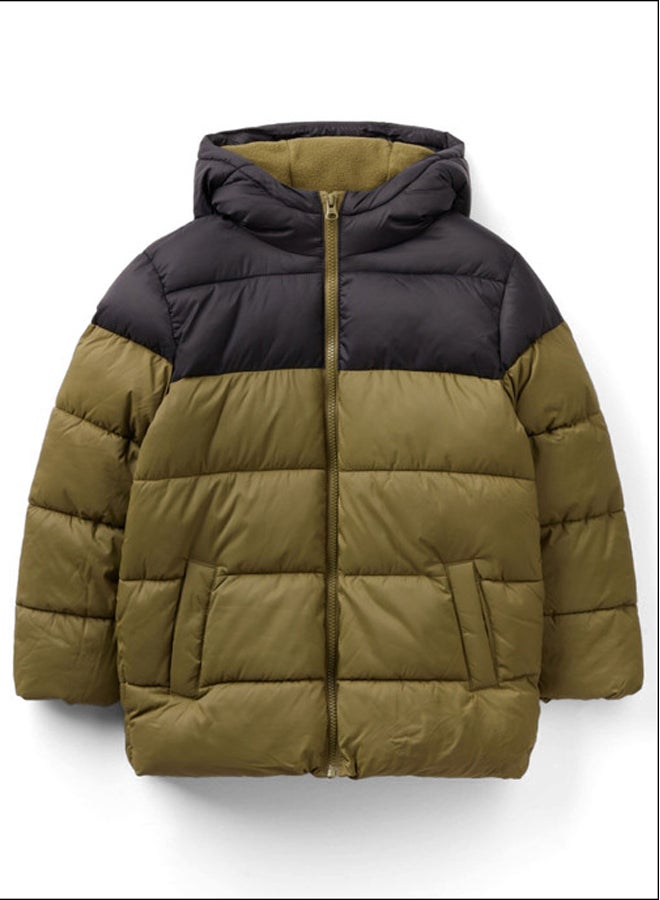 Benetton COLOR BLOCK JACKET WITH HOOD  - Image 4