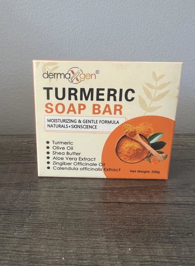 dermaxgen Organic Turmeric Soap Bar for Face & Body – Pure Turmeric Soap Bar for Acne, Scars, Uneven Tone, Blemish Control, Sun Damage & Age Spots – Handcrafted Skincare – 7 OZ - Image 4