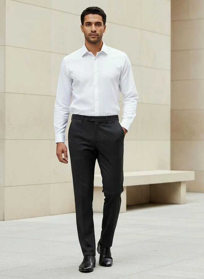 Splash FAV GREY Men Regular Fit Formal Trousers for Men | Best Price UAE