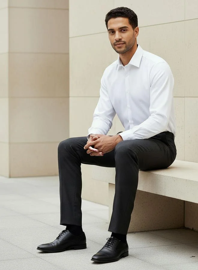 Splash FAV GREY Men Regular Fit Formal Trousers for Men | Best Price UAE